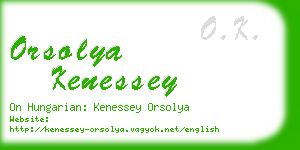 orsolya kenessey business card